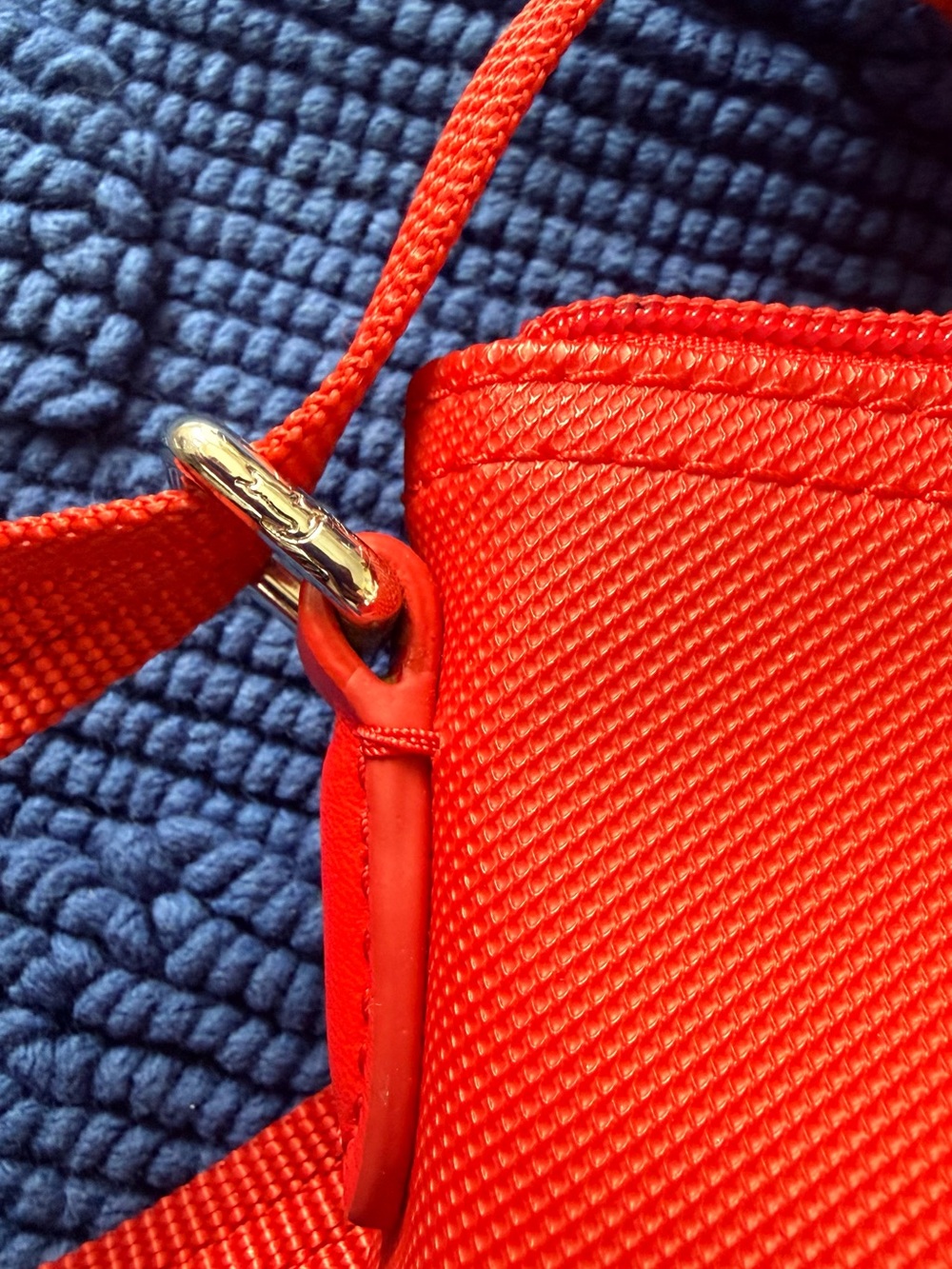 Lacoste Bright Red Crossbody Mini Tote Bag - Picture 4 of 9